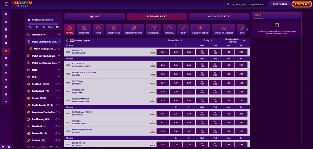 Duospin sázková kancelář