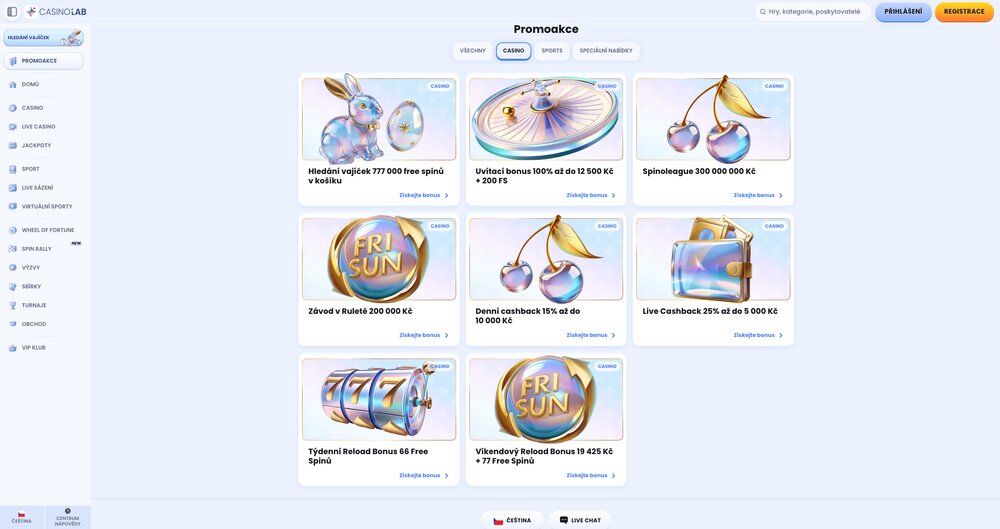 CasinoLab bonusy