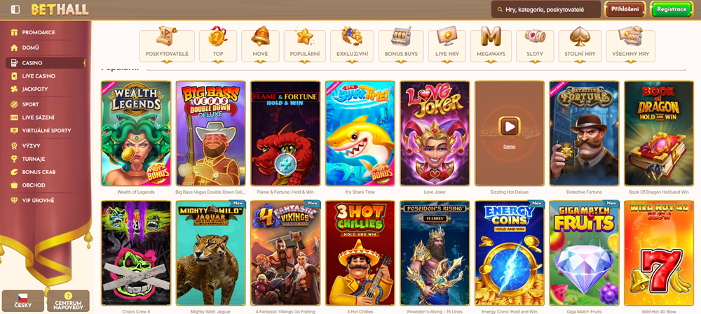 BetHall aplikace a web