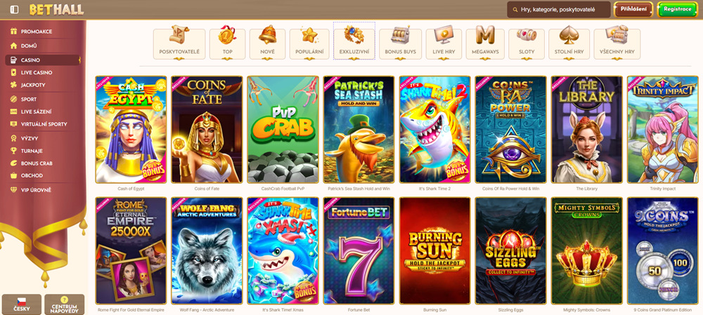 BetHall slot machines (slots)