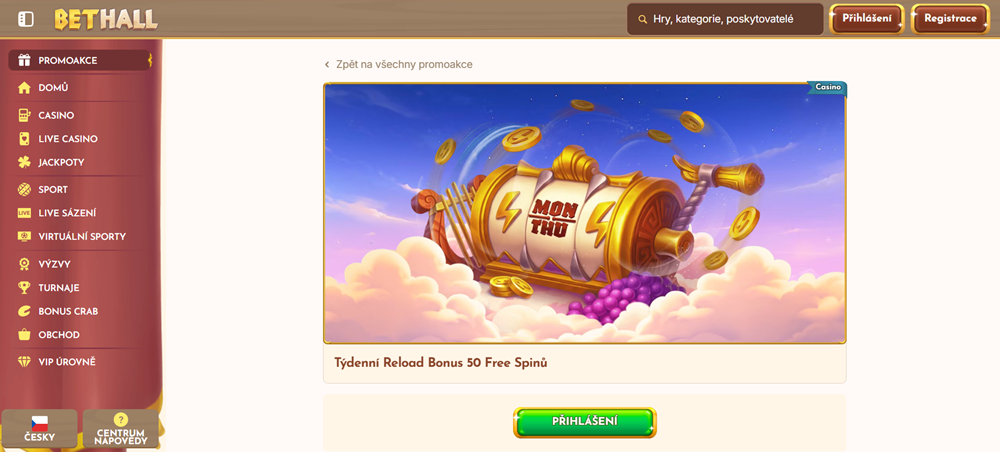 BetHall free spins