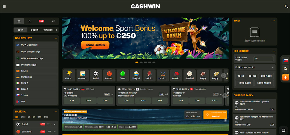 Sázková kancelář CashWin