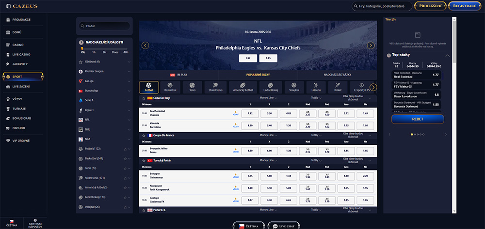 Casa de apuestas Cazeus