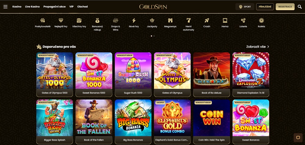 GoldSpin Casino website