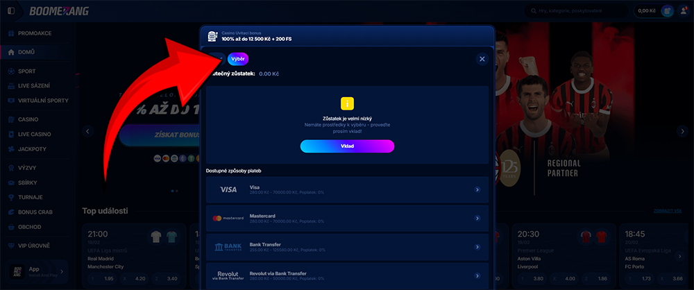 Jak na výběr peněz z casina Boomerang Bet [v roce 2025]