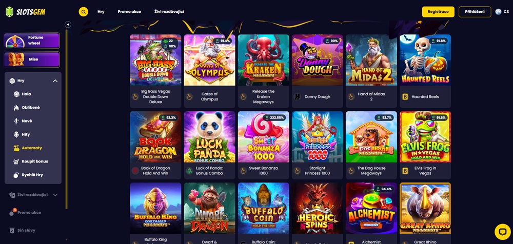 Nabídka výherních automatů