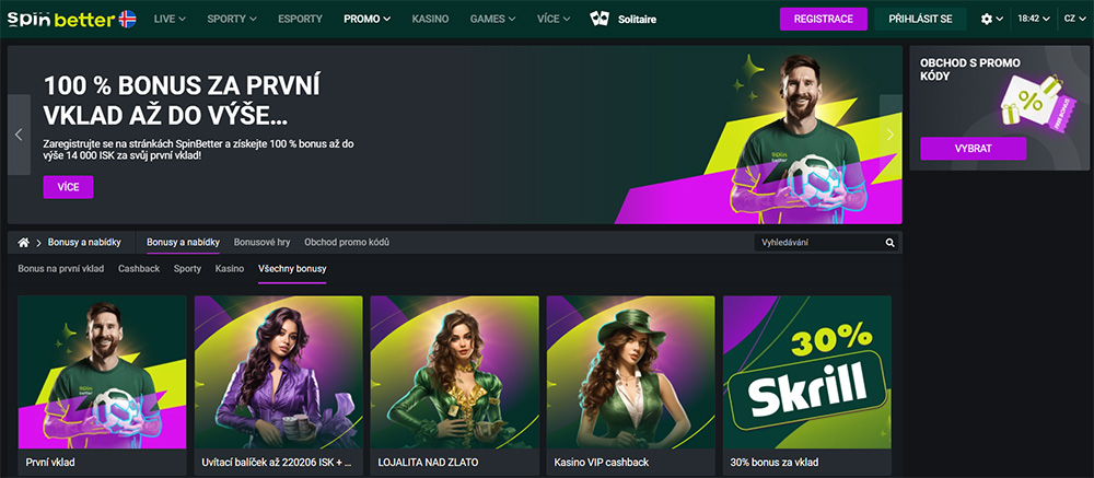 SpinBetter casino bonusy [Přehled TOP bonusů] 