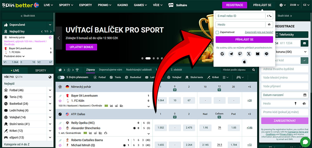 SpinBetter casino login [Návod na přihlášení]