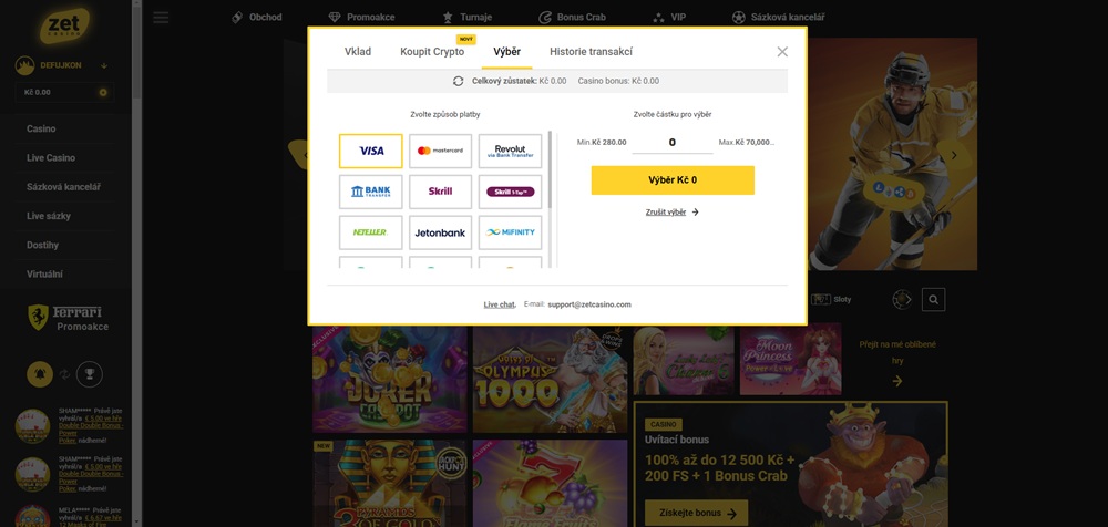 Přehled platebních metod