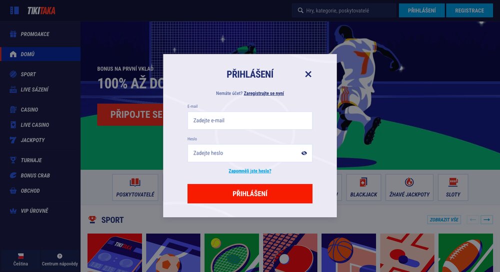 Inicio de sesión en TikiTaka