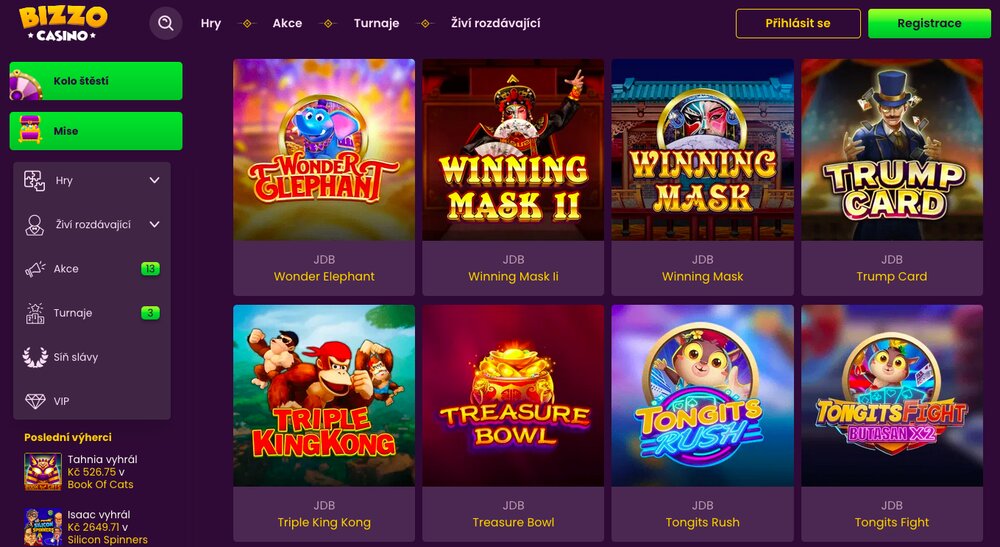 JDB Gaming hry v Bizzo Casino