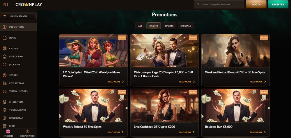 CrownPlay free spins