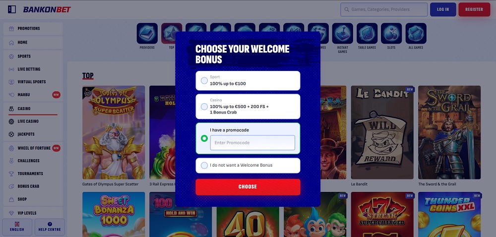 bankonbet promo code preview