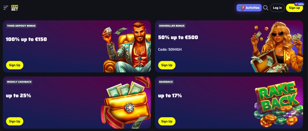 Bdmbet bonuses