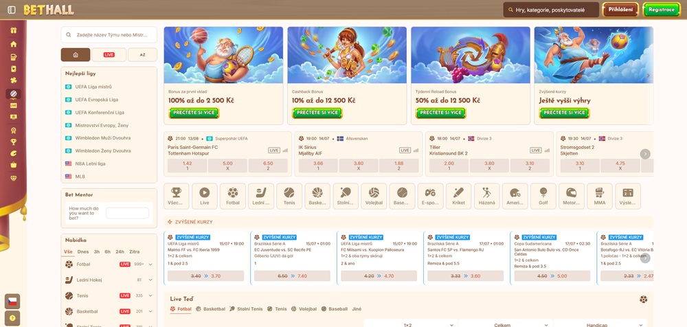 BetHall sázková kancelář