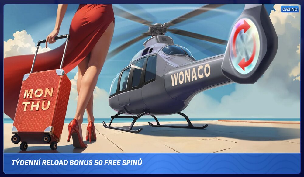 Wonaco – Bono de recarga semanal 50 giros gratis