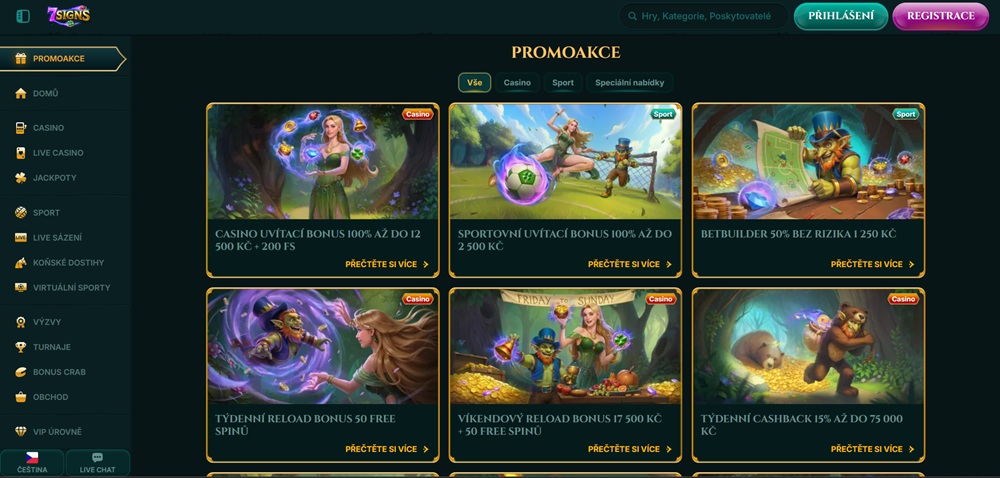 7signs no deposit bonus úvod