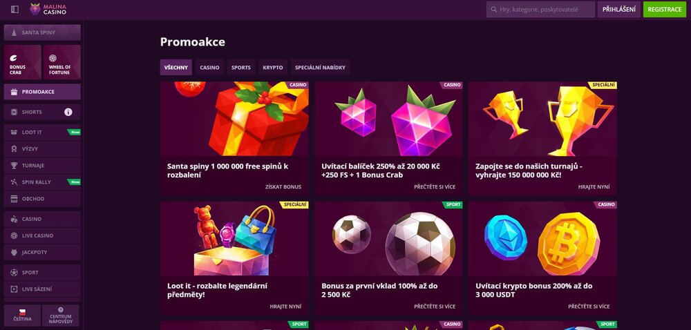 promociones en Malina Casino