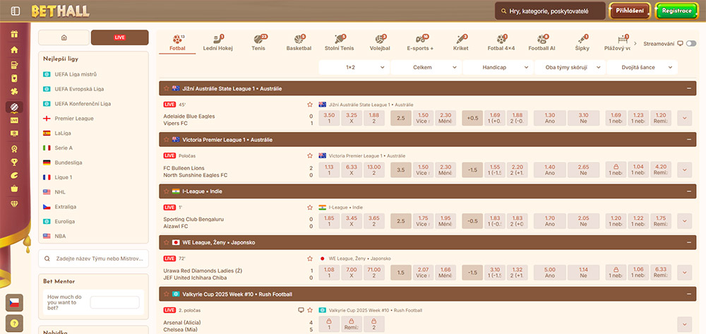 Sázková kancelář BetHall