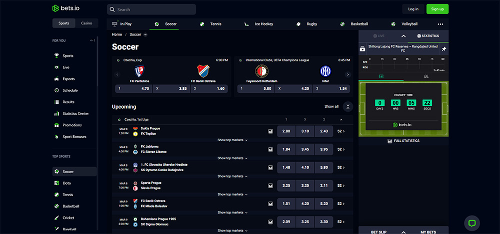 Sázková kancelář Bets.io