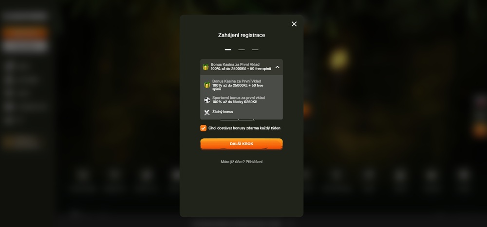 Registration at CashWin