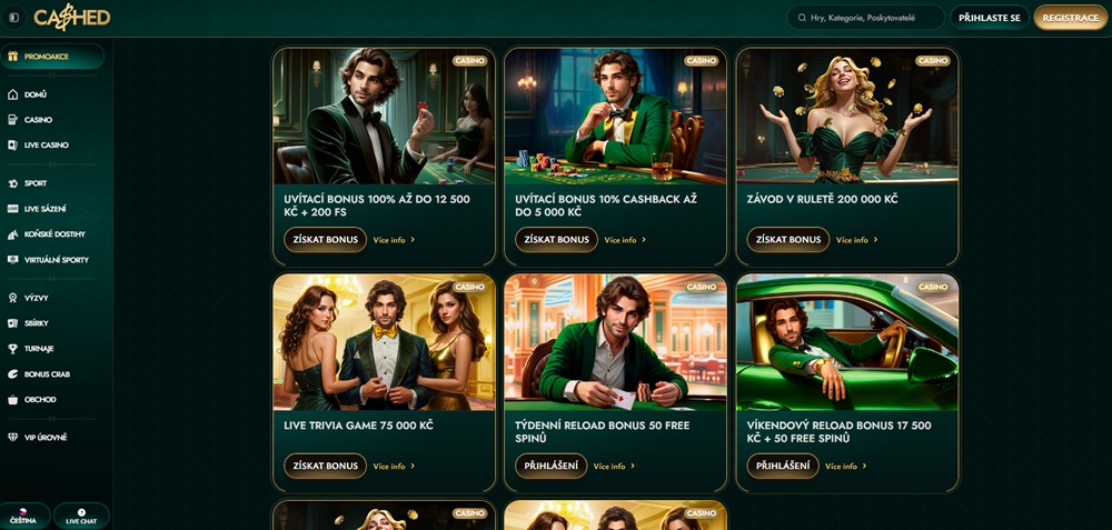 Bonusy v casinu Cashed