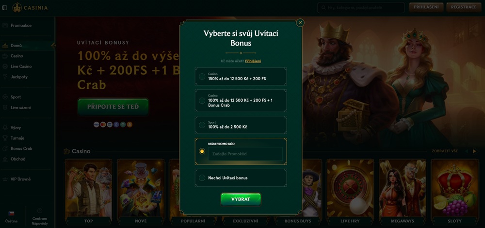 Field for entering promo code