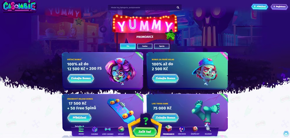 Promo offers at Casombie casino