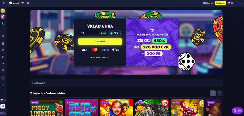 Goldbet Casino website