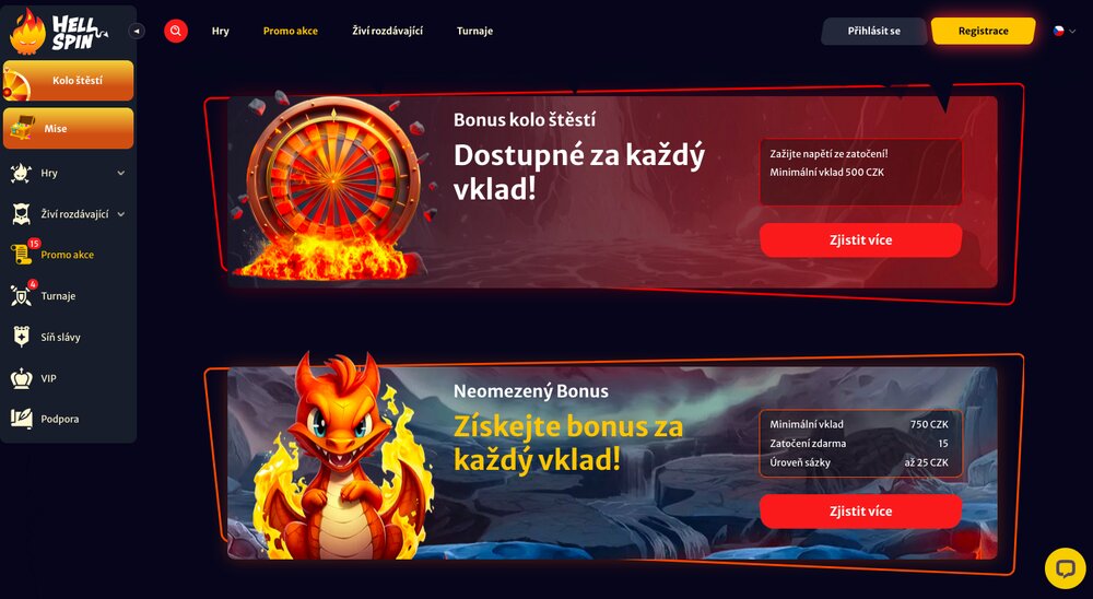 Bonos del casino Hell Spin