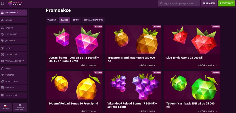 Boni im Malina Casino