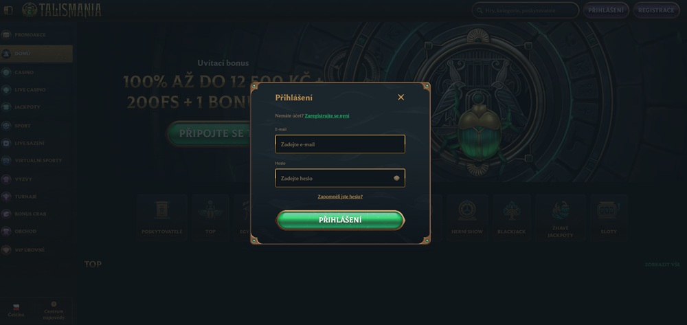 Login at Talismania