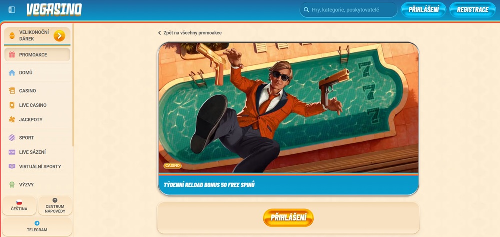 Vegasino reload bonus