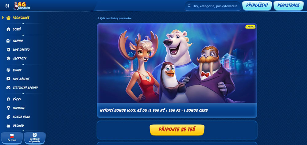 SGCasino – uvítací bonus