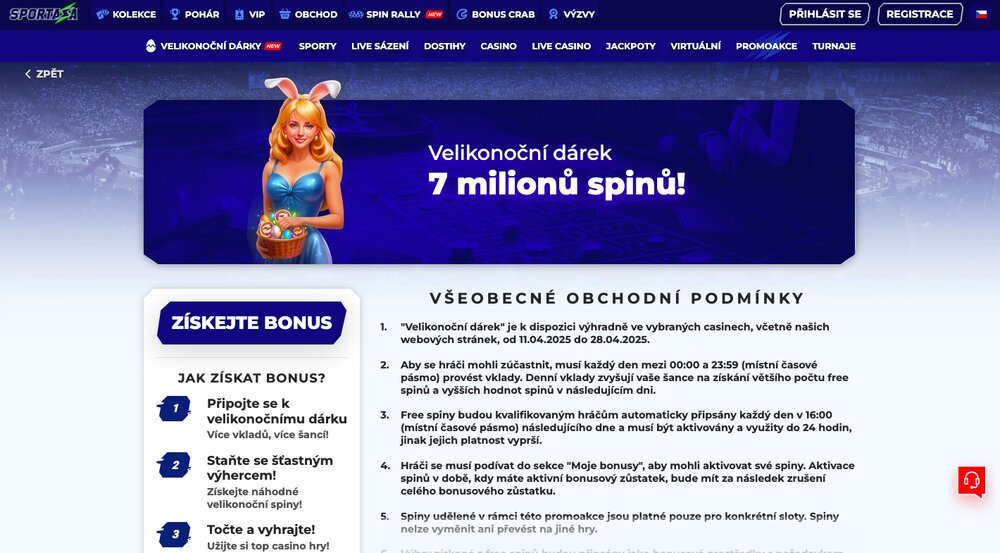 Sportaza velikonoční bonus