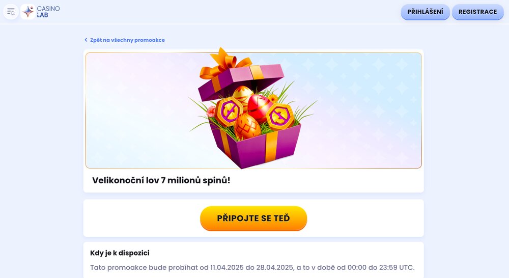 CasinoLab velikonoční bonus