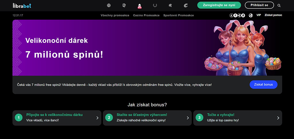 Velikonoce 2025 v casinu LibraBet [promo akce, bonusy, free spiny atd.]
