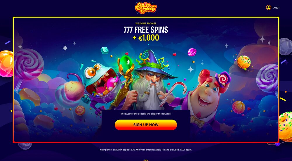 Spin Sweet casino uvítací bonus