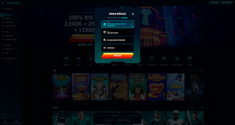 20836 Ninlay Registrierung