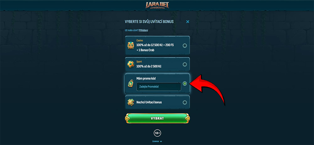 Código promocional de Larabet