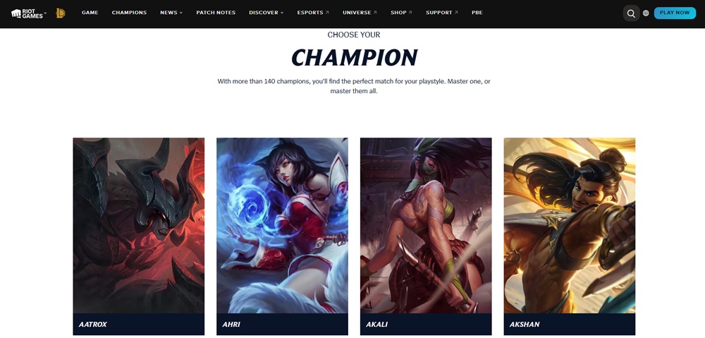 Nejpopulárnější šampioni v League of Legends