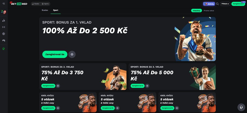 Bonusy v sázkové kanceláři BetOnRed