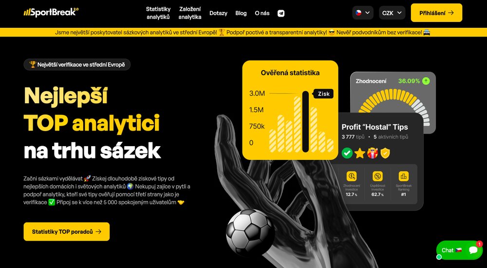 Sportbreak náhled webu