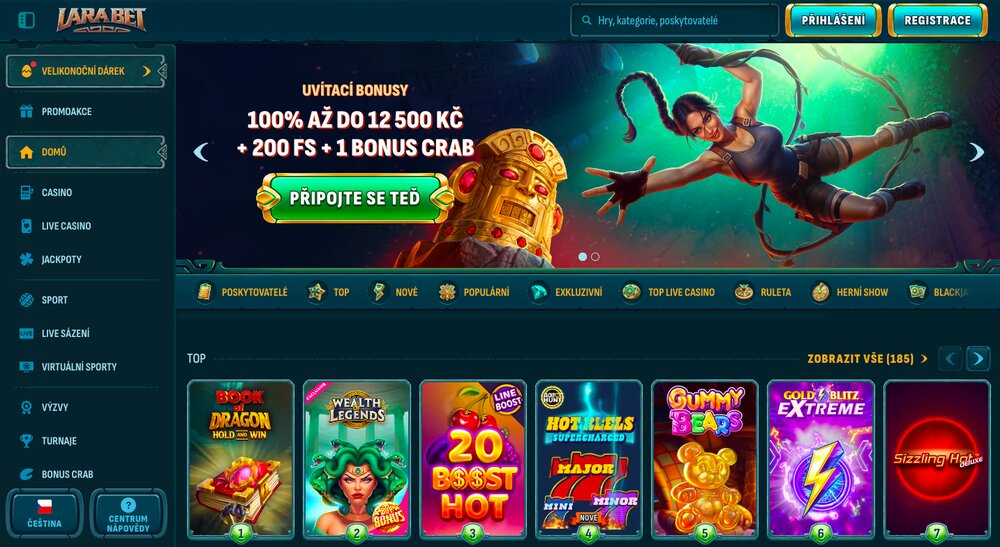 Larabet domovská stránka