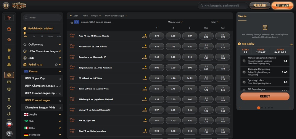 Casa de apuestas Gransino