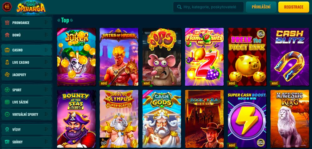 Spinanga top automaty