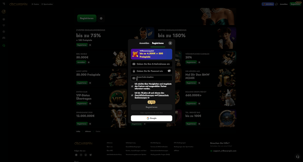 13603 Oscarspin Promo Code