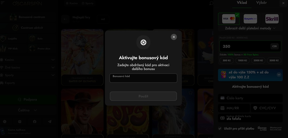 OscarSpin promo code