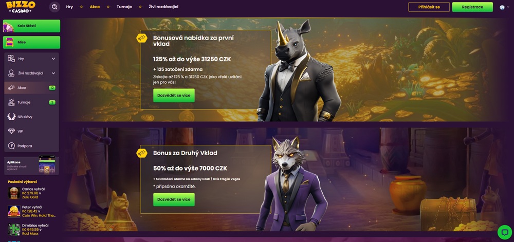 Bizzo Casino bonusy květen 2025