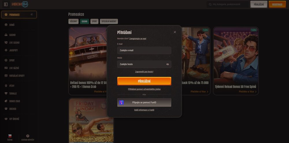 inicio de sesión en Neon54
